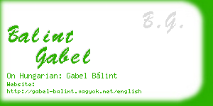 balint gabel business card